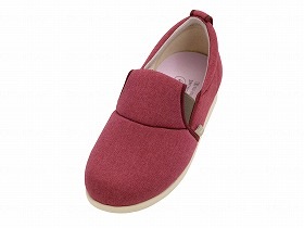 徳武産業 あゆみシューズ 介護靴 施設用 ゆったり簡単スリップオン 5E ラズベリー 片足/左Mサイズ 7053