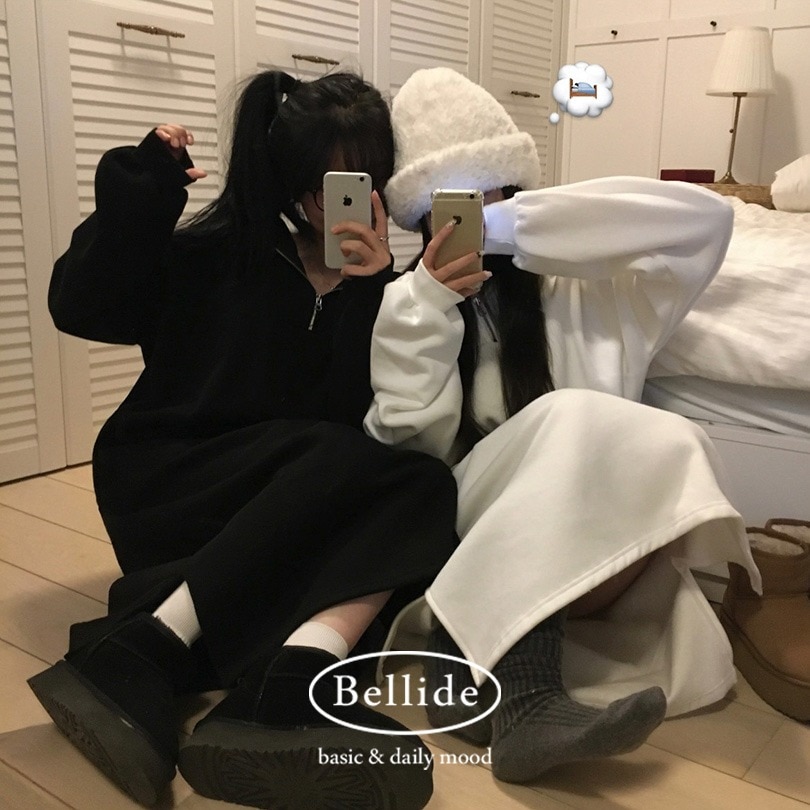 [MADE] ブランケット両面起毛セーラーロングワンピース op1286