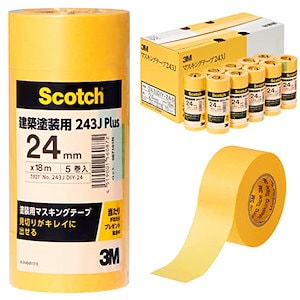 3M スコッチ マスキングテープ 建築塗装用 243J Plus 24mm18m 中箱 50巻 243JDIY-24BOX