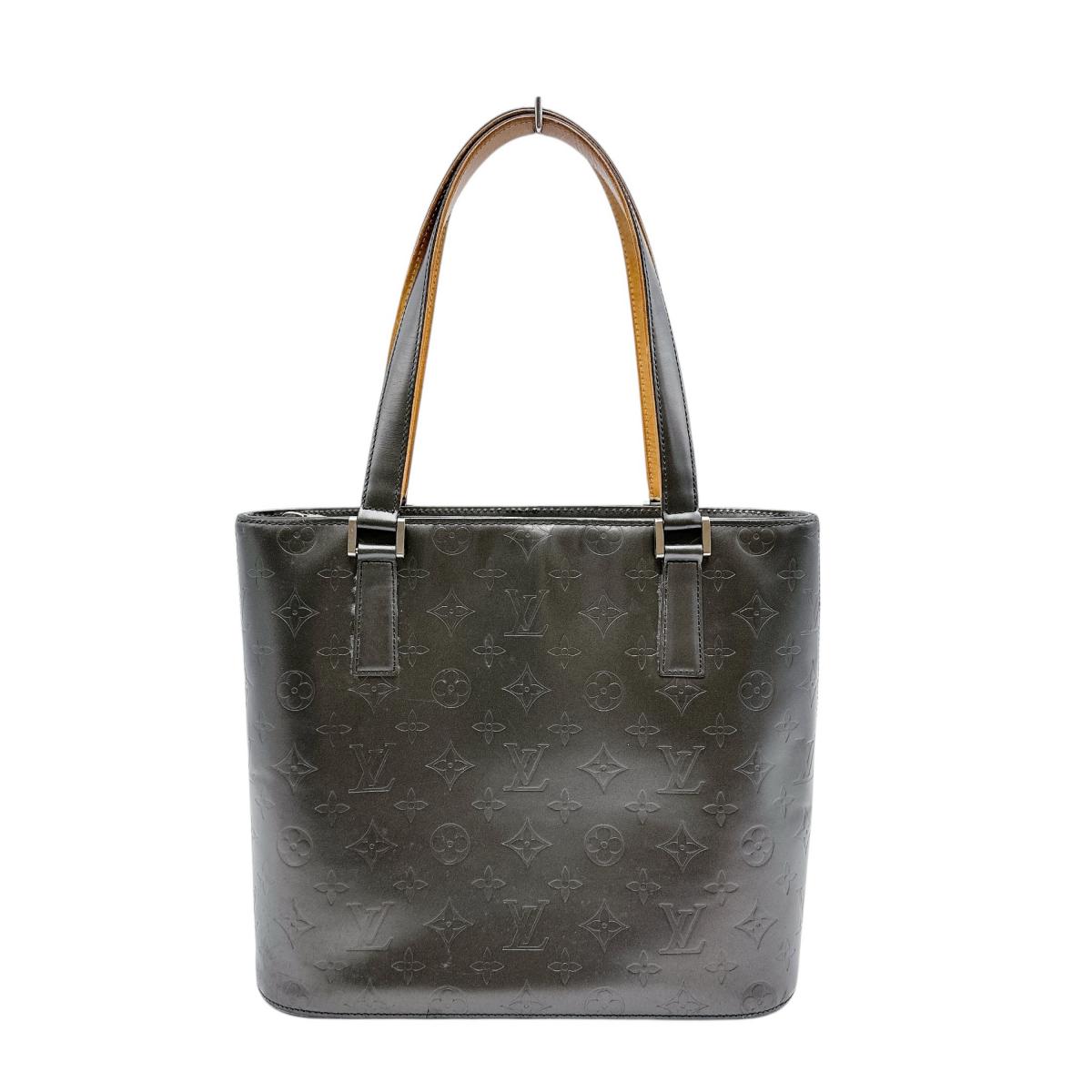 M55112 ストックトン モノグラムマット ハンドバッグ ノワール