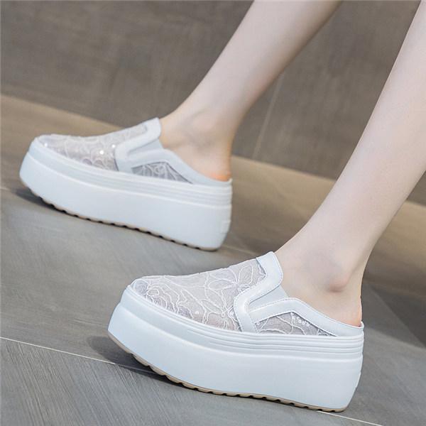 特別仕様厚底 安定感 スニーカー 疲れない 身長アップ 軽い ハイカットスニーカー レディース 白 7センチ レースアップ 美脚 シンプル 編み上げ 通勤靴 履き心地よく おしゃれ かわいい 歩きやす