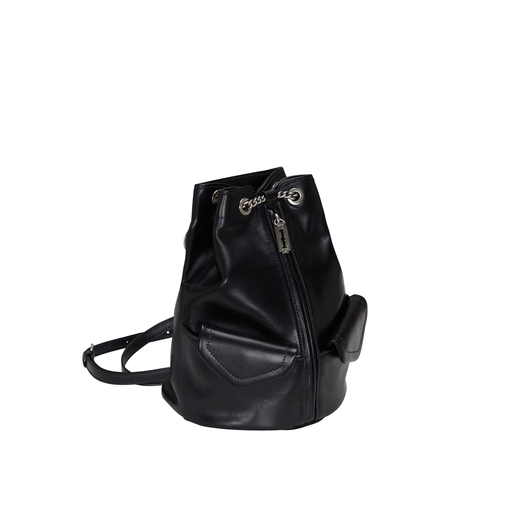 【VUNQUE】 OCCAM DOUX DOUBLE POCKET CHAIN BACKPACK M : BLACK