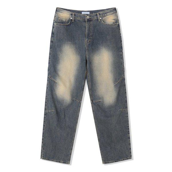 メンズダーツビジョーウォッシングカーペンターワイドデニムパンツ AC-JEA-Q046