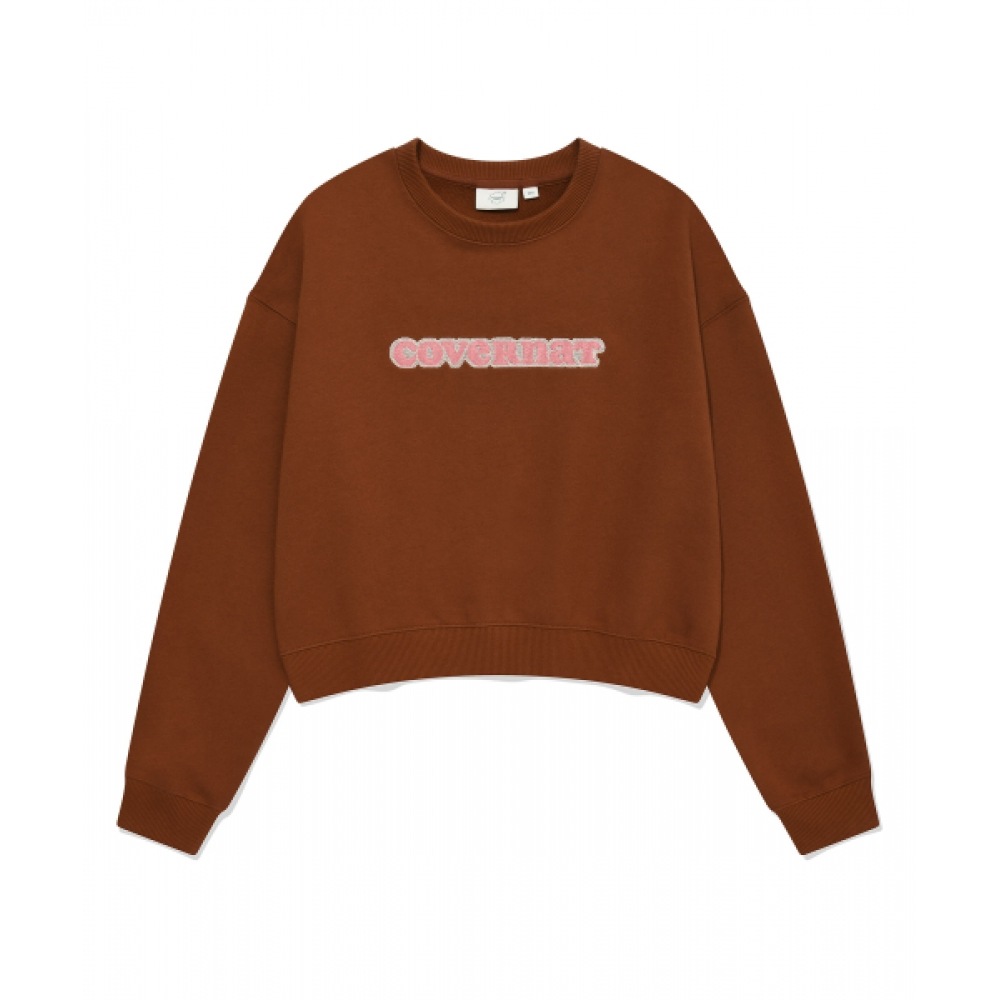 COVERNAT 女性女性クーパーロゴスウェットシャツブラウン