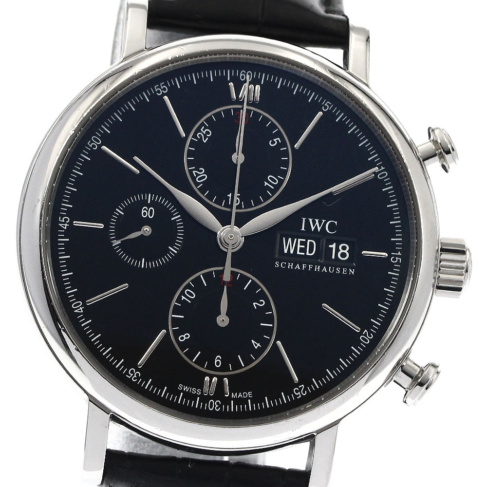 IWC IWC SCHAFFHAUSEN IW391002 ポートフィノ クロノグラフ デイデイト 自動巻き メンズ _884546【中古】