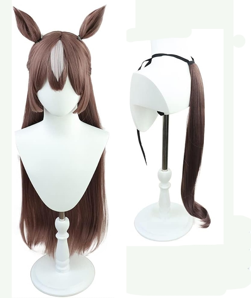 サトノダイヤモンド コスプレウィッグ コスプレ 耳付き 尻尾付き かつら カツラ 耐熱 演出服 アニメ 祭り ハロウィン クリスマス 学園祭 文化祭