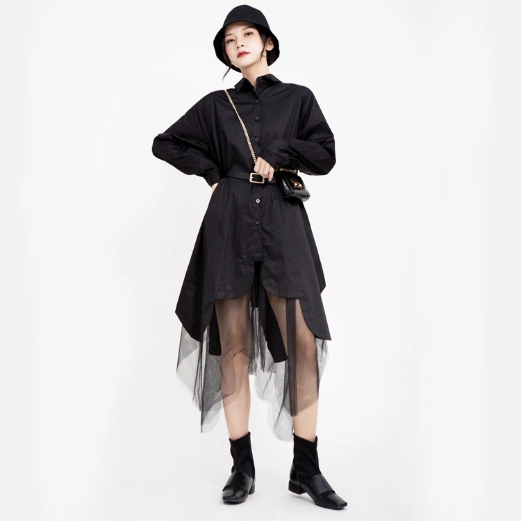 夏　ワンピース　レディース　新商品　不規則　シャツ　ドレス 8,368円