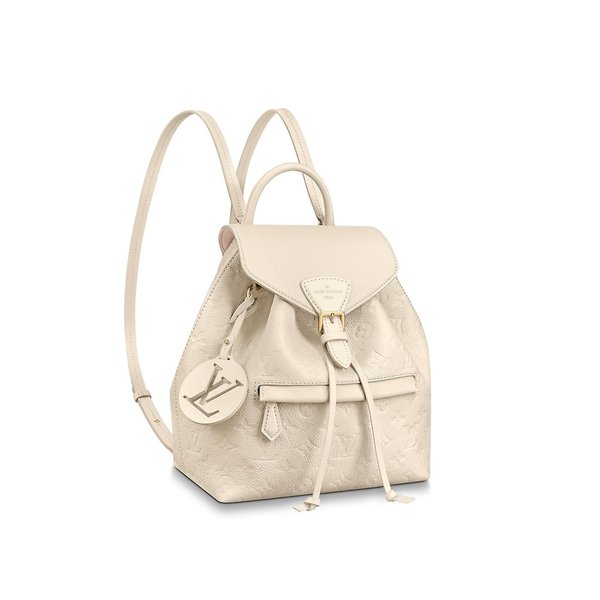 ルイヴィトン LOUIS VUITTON バッグ バック リュックサック クレーム アイボリー ゴールド モノグラム アンプラント レザー