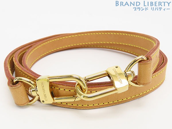 美品ルイヴィトンヌメ革ショルダーストラップ調節不可ナチュラルゴールドヌメ革カーフレザー