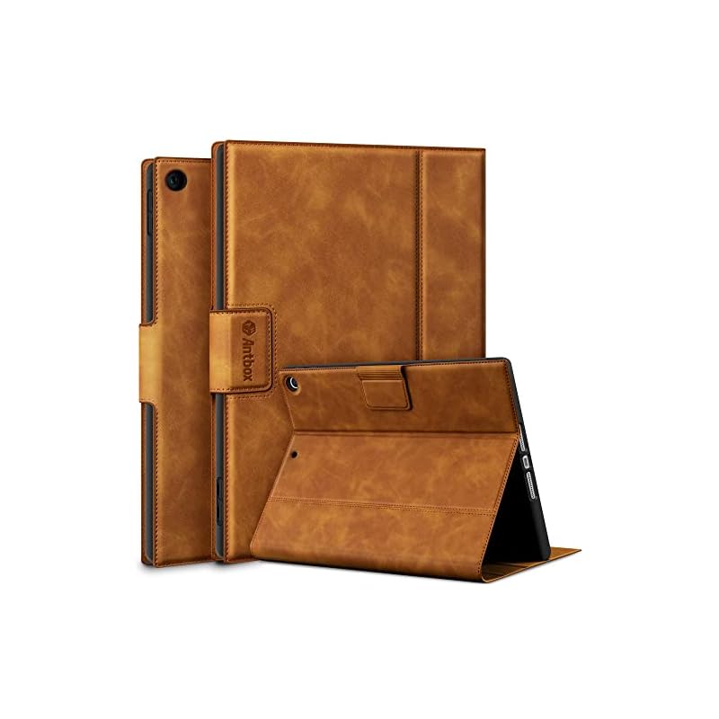 Antbox iPad 第9世代/第8世代ケース ソフトPUレザー製 ひび割れ防止 第7世代 ケース 保護ケースカバー耐衝撃 アップルペンシル収納可 オートスリープ＆スタンド機能付き 全面保護 iPa