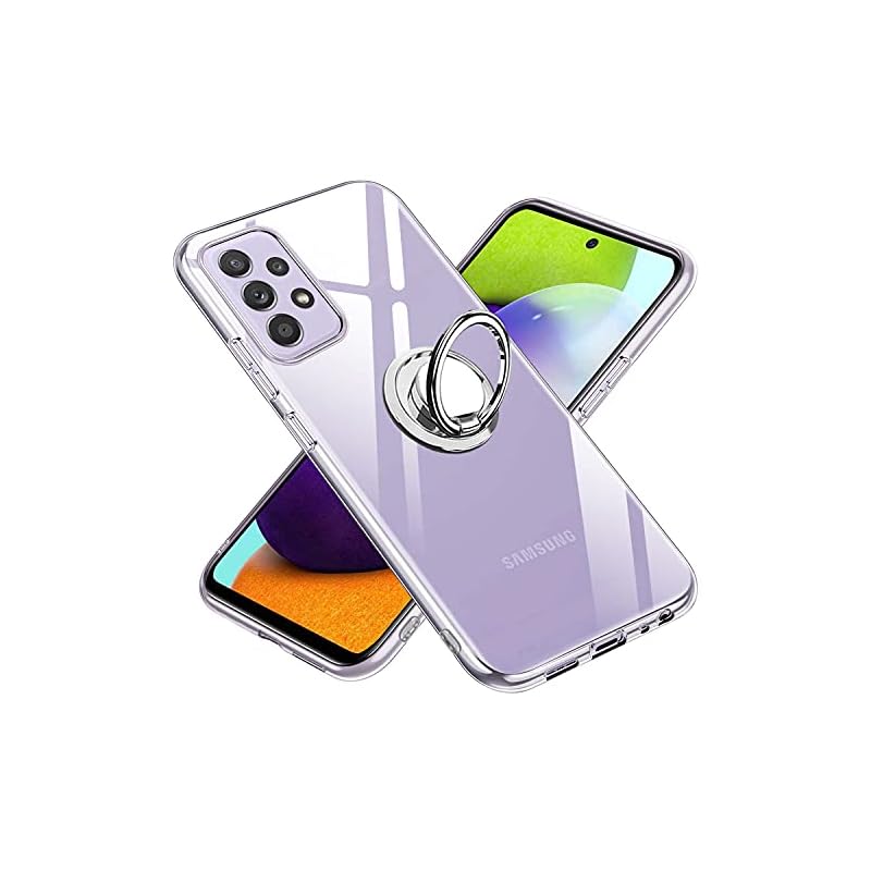 Galaxy A52 5G ケース クリア リング付き TPU SC-53B カバー 専用 黄変防止 耐衝撃 薄型 ケース 車載ホルダー対応 ストラップホール付き 滑り止め 落下防止