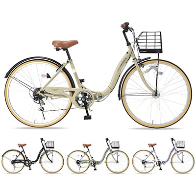 MYPALLAS 折畳シティサイクル 26インチ シマノ６段変速 オートライト MC509 PRIMEVERE
