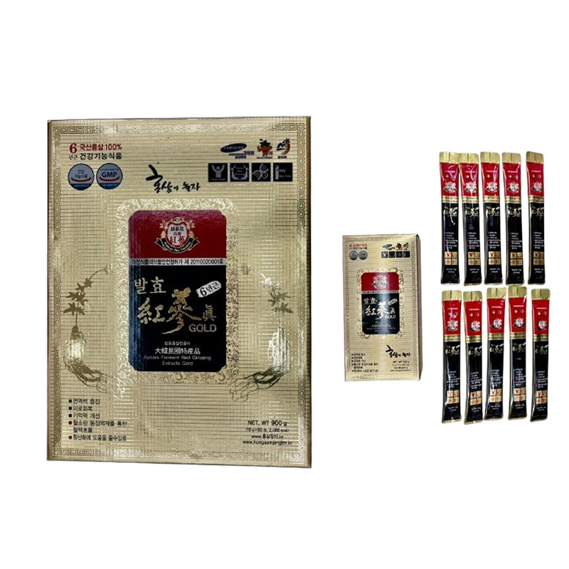錦山高麗紅参6年根 発酵紅参 真ゴールドスティック 15g×60包 100％紅参真ゴールド 紅参エキス