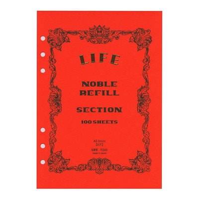 他サイト： A5 6穴 ノーブルリーフ【方眼】システム手帳リフィル R300の商品画像