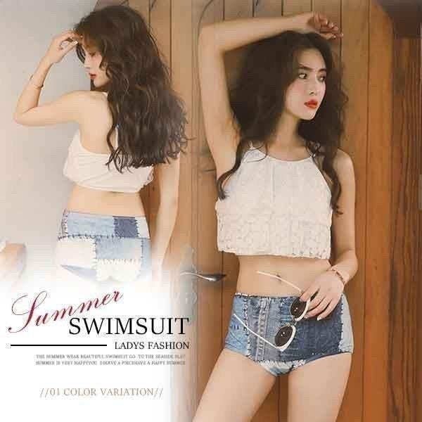 水着ビキニ3点セットレディ―スフード付きパーカスタイルビキニ体型カバー大きいサイズありママ水着温泉スポーツ水着スイミングプール