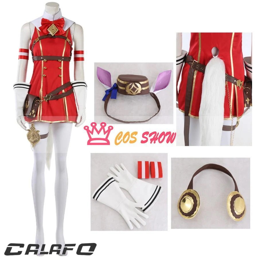 【期間限定】ウマ娘 プリティーダービー ゴールドシップ 勝負服 コスプレ衣装 尻尾+手袋+髪飾り+道具セット オーダーメイド製作可能 仮装イベント ステージ