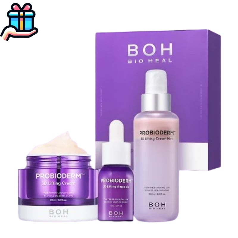[弾力upセット] 3D リフティング クリーム 50ml + クリームミスト 100ml + アンプル 15m 3種セット プロバイオダム 3D 韓国コスメ 弾力 韓国人気 オリーブヤング 1位 ス