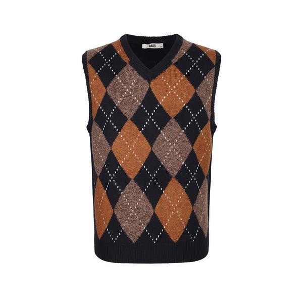 ウール100アーガイルベスト__DLW1SWVE104N1
