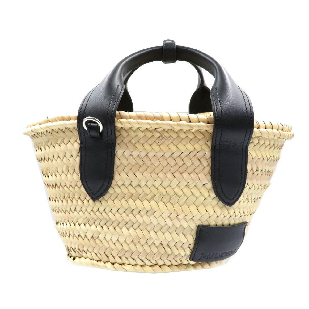 新品同様 PLSC/P221 ハンドバッグ ラフィア/レザー/ラフィア ベージュ 0116【中古】 レディース