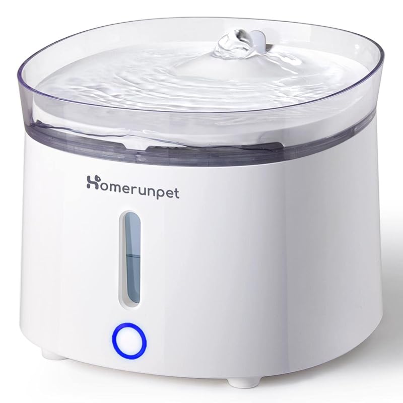Homerunpet スマートペット用自動給水器 ワイヤレスポンプ 大容量2L LEDライト 2つの給水モード コードレス 組み立て簡単 お手入れ簡単 フィルター付き 犬 猫 水飲み器 みずのみ