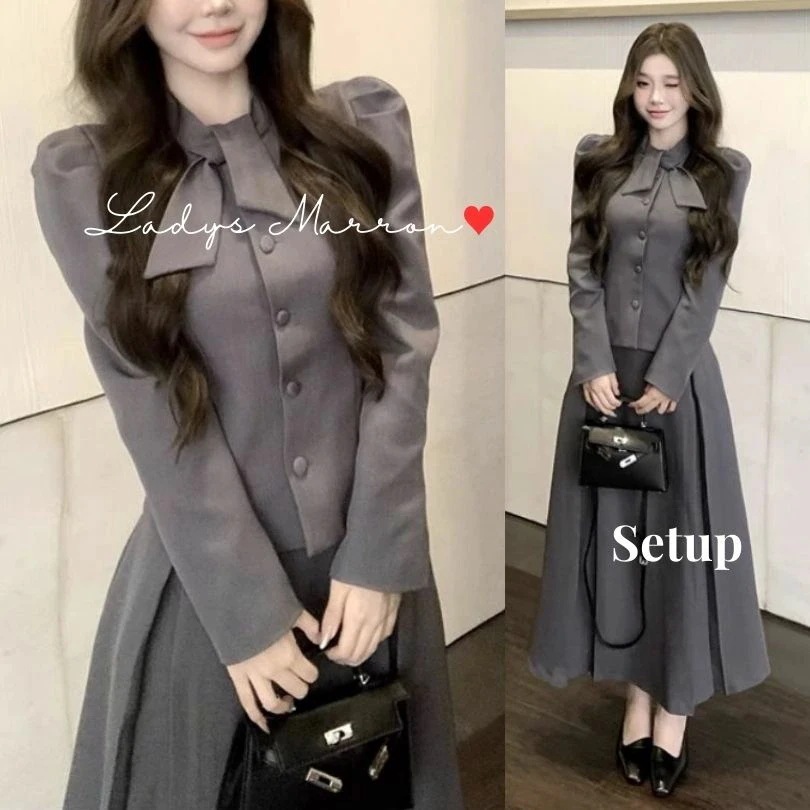 【急速出荷 2025年新作】セットアップ レディース きれいめ 個性的 かわいい 七五三 ママ 母親 同窓会 成人式 二次会 卒業式 ロングスカート セレモニー ガーリー ハイウエスト ツーピース 2