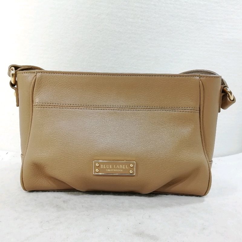 【中古】BLUE LABEL CRESTBRIDGE　ショルダーバッグ ベージュ×レザー