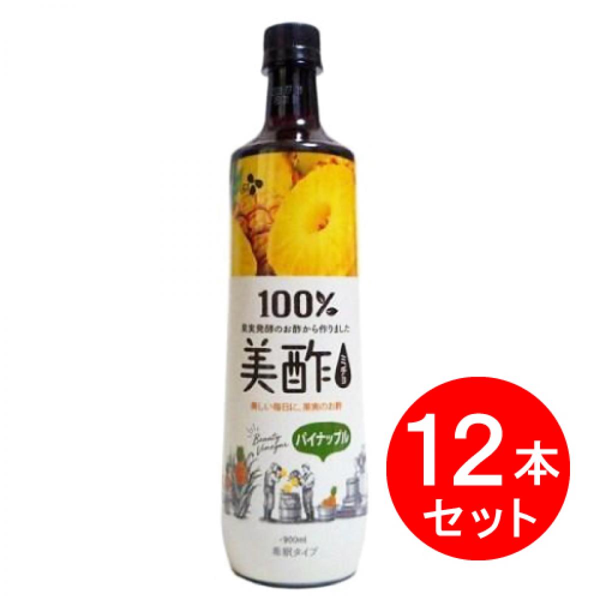 【まとめ買い】 美酢 パイナップル 900ml12本 希釈タイプ みちょパイン お酢 飲むお酢 ミチョ 箱買い ストック 備蓄 CJジャパン