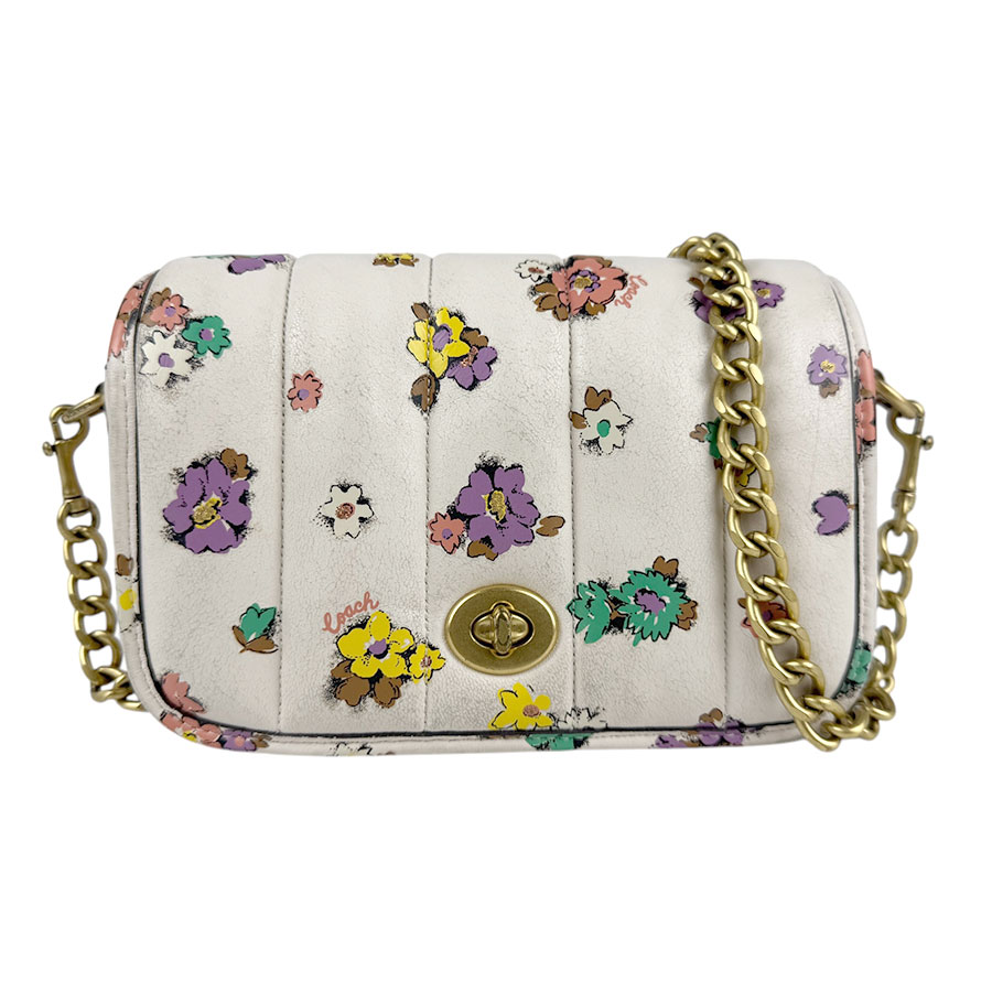 コーチ COACH ショルダーバッグ レザー アイボリー/マルチカラー ゴールド レディース z4335