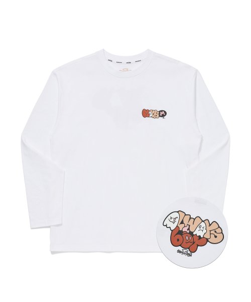 【MARKM X SAMBYPEN】ロングスリーブTシャツホワイト / LONG SLEEEVE T-SHIRT WHITE