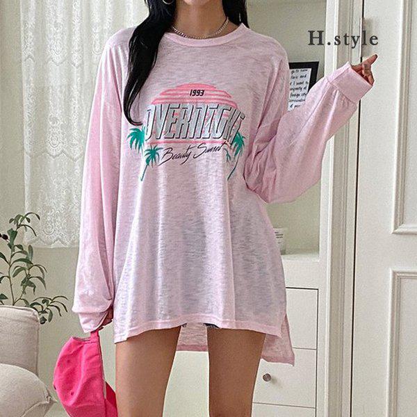 HスタイルLHヤシスラ브MTM/夏/半袖Tシャツ/マンツーマン/MTM/ルーズ핏/ラウンドネック