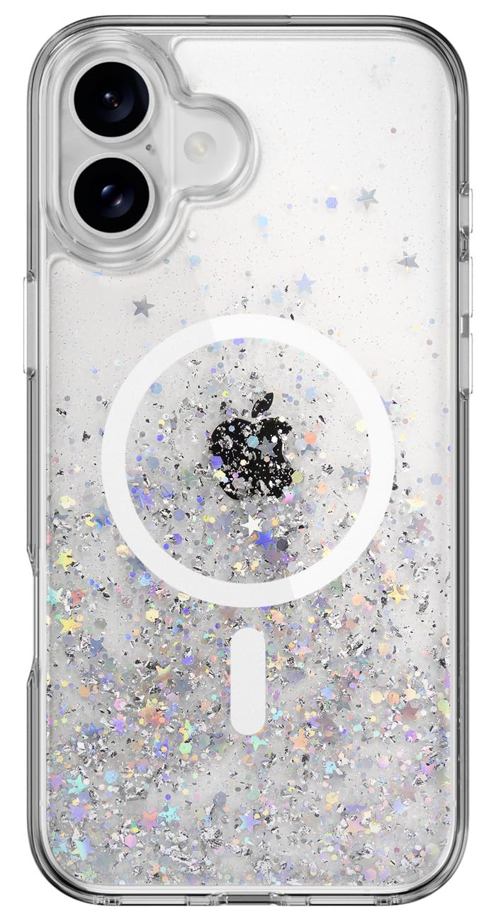 【SwitchEasy】 iPhone 16 Plus 対応 ケース クリア オシャレ キラキラ 可愛い MagSafe 対応 耐衝撃 スマホケ