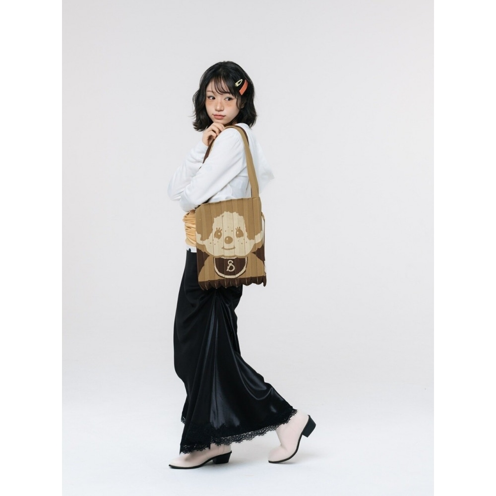 JOSEPH & STACEY ラッキープリーツニット M モンチッチボーイベージュ