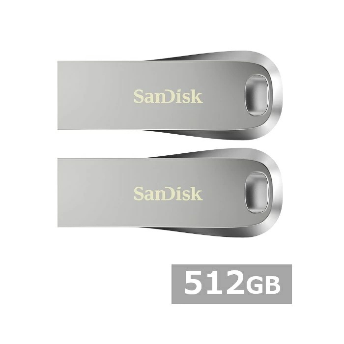 【2セット】 サンディスク USBメモリ SDCZ74-512G-G46 Ultra Luxe USB 3.2 Gen 1 Flash Drive 512GB Sandisk USB3.2 U