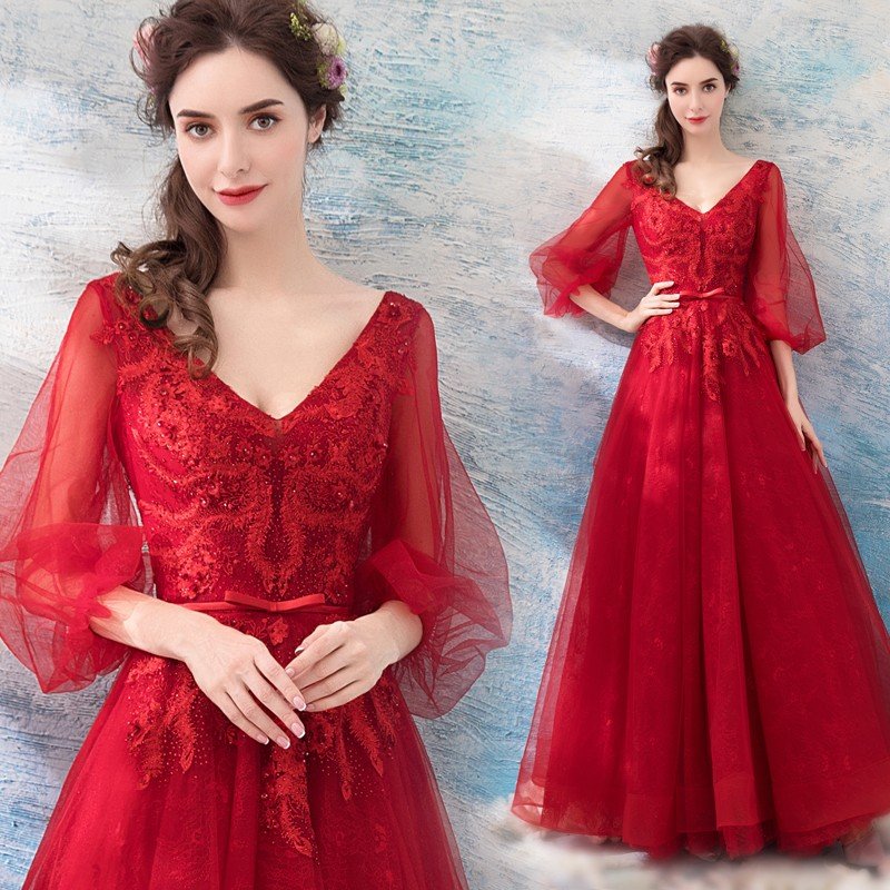 カラードレス 赤 演奏会 ロングドレス 安い イブニングドレス 結婚式 パーティー 花嫁 フォーマルドレス 二次会 カクテルドレス 披露宴 aラインドレス