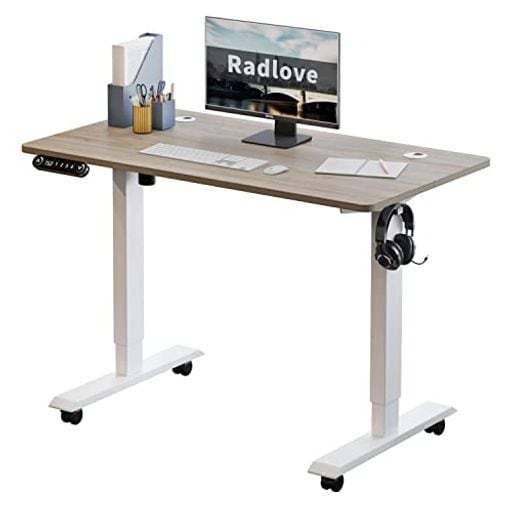 デスク 電動式 パソコンデスク RADLOVE ゲーミングデスク 机 電動昇降式スタンディングデスク パソコンラック PCデスク つくえ PCデスク 高さ調節可能 高さ調節メモリー機能付き 幅110C