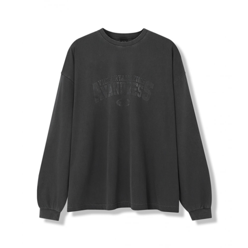 アヴァンドレスヒーローロングスリーブ T シャツピグメントブラック