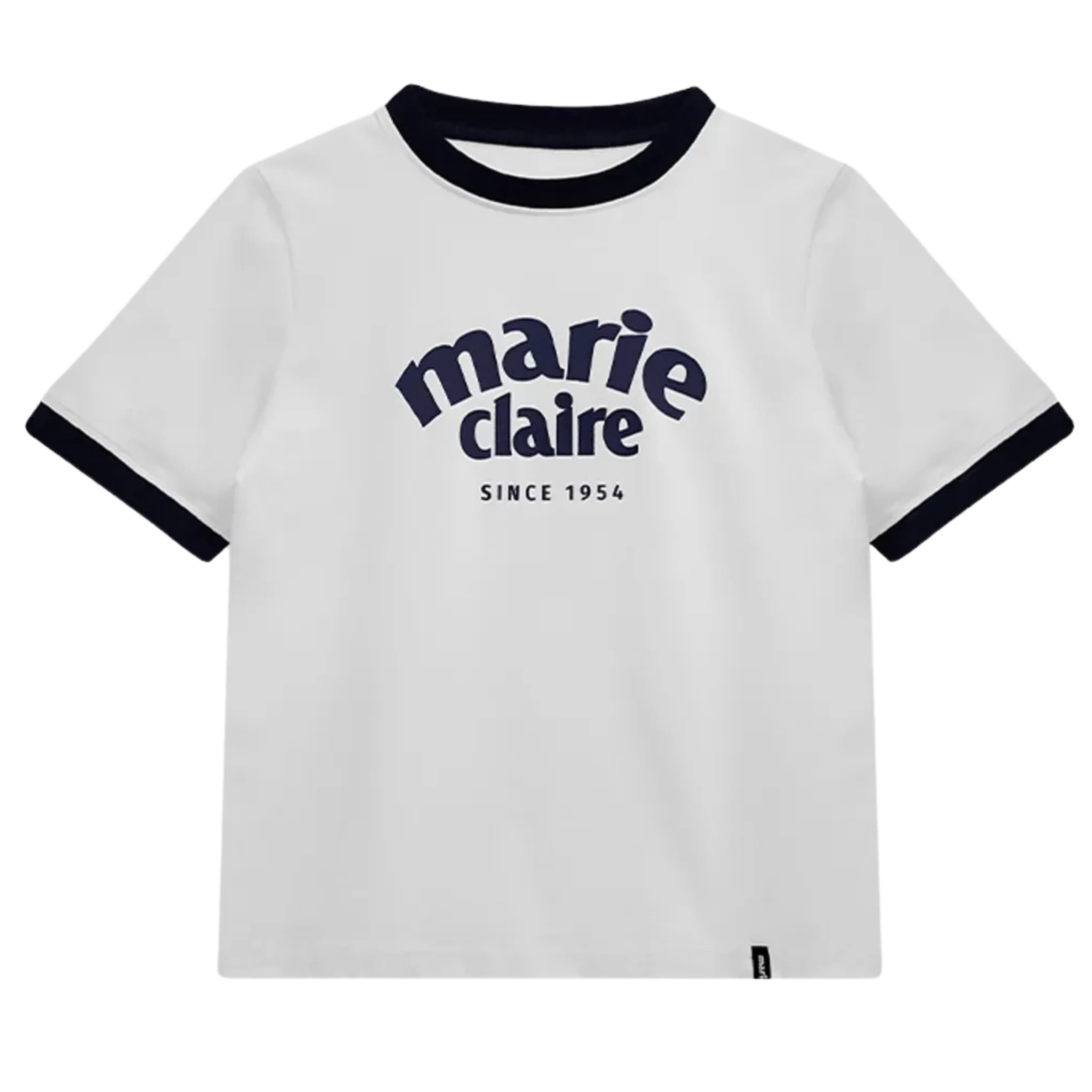 マリ配色リンガーTシャツ ホワイト 夏ファッション ディリーファッション ガーリールック Tシャツ 韓国ファッション 韓国ブランド