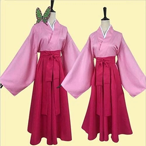 鬼滅の刃栗花落カナヲコスプレ衣装和服着物イベント仮装コスチューンコミックマーケット5点セット鬘付きコスチューム