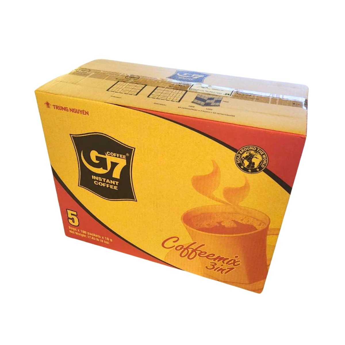 G7 3IN1カフェオレ 100スティック 1ケース 5袋 大容量パック ベトナムコーヒー まとめ買い インスタント