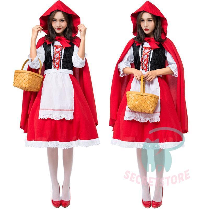 【 2025新作最安値に挑戦】 赤ずきん 赤頭巾 赤ずきんちゃん コスチューム コスプレ ハロウイン衣装 仮装 レースクイーン コス 　演出 仮装服