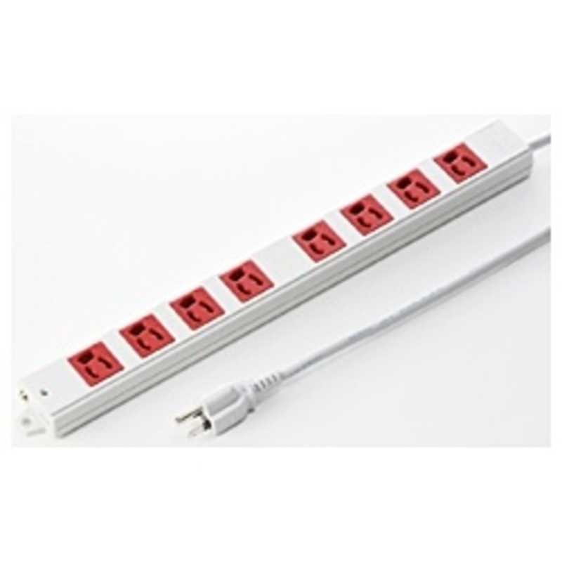 サンワサプライ　工事物件タップ 赤 (3ピン式8個口3m)　TAP-K8-3R