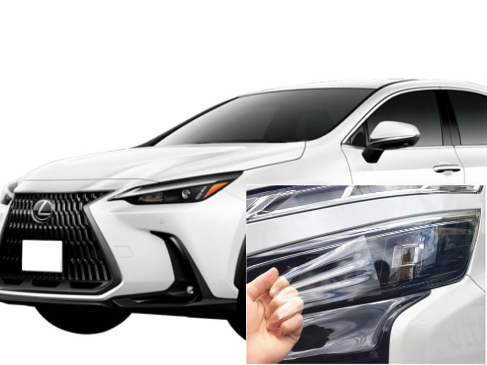 ヘッドライトプロテクションフィルム (レクサス NX) 車種専用 カット済み 左右セット ヘッドライト保護 トヨタ用