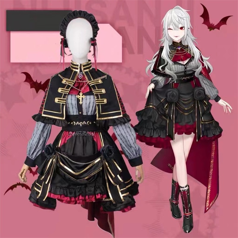 バーチャルYouTuber Vtuber 栞葉 コスプレ衣装風(ウィッグ 靴 バーチャルYouTuber Vtuber 栞葉 コスプレ衣装風(ウィッグ 靴