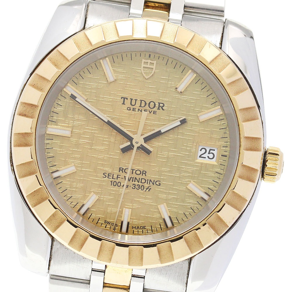チュードル TUDOR 21013 クラシックデイト 10Pダイヤ 自動巻き メンズ _849748【中古】
