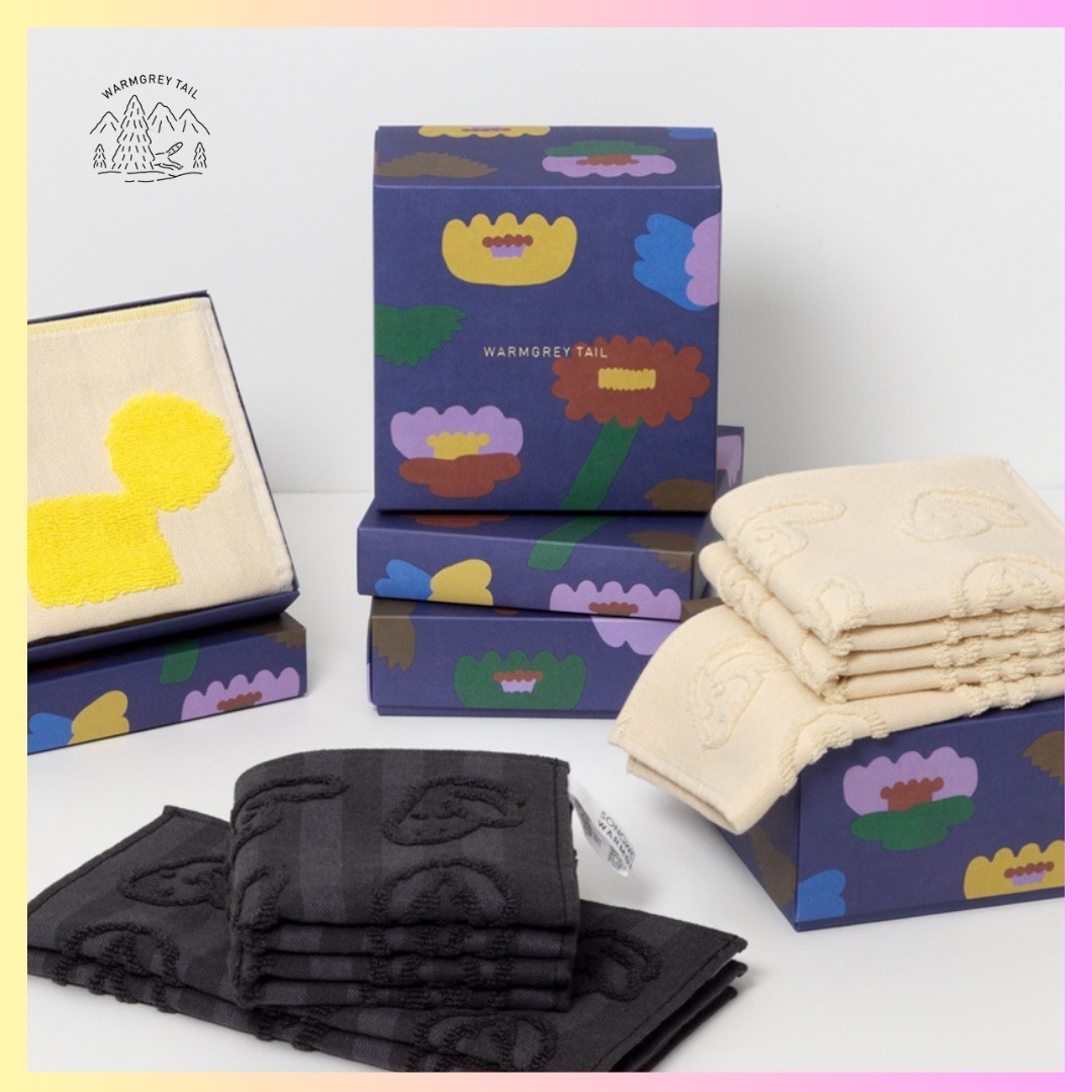 [WARMGREY TAIL] HAND CLOTH 4P GIFT SET 3 COLORS 今治ハンドタオル 吸水速乾 ハンドタオルブランド おしゃれ ハンドタオル ブランド ギフト