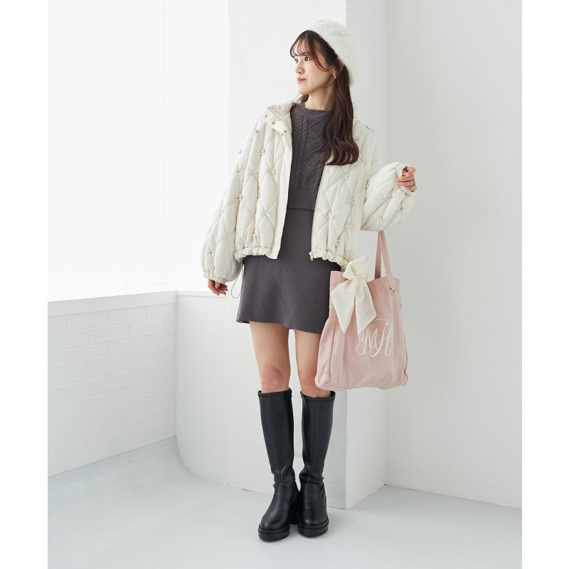 プチリボン中綿ブルゾン