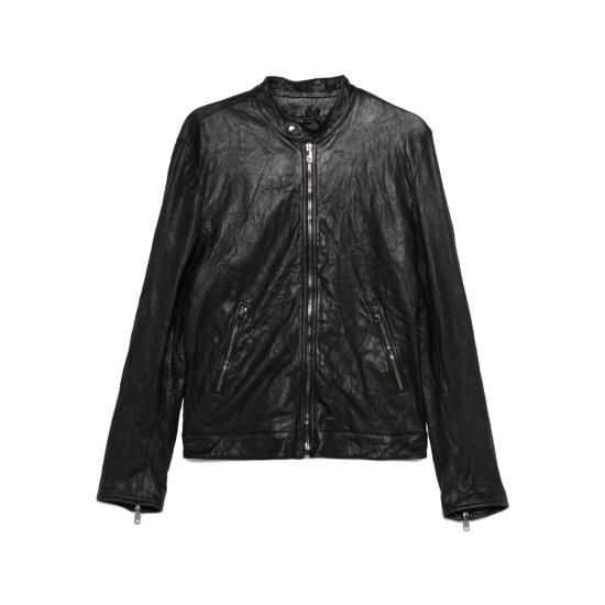 DOLCE & GABBANA Men Leather Jackets G9BUGL GJ744 N0000 BLACK