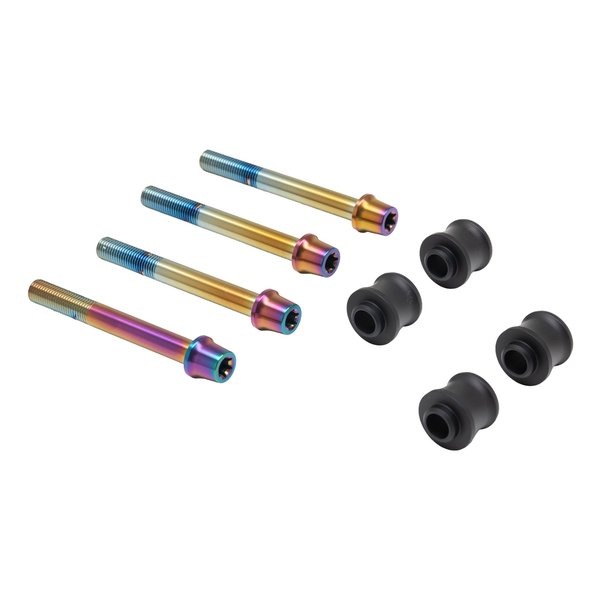 オフセットカラーマウントボルトセット 適合キャリパーB テーパーキャップ チタン色 CBK-02BTT