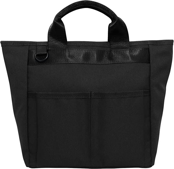 ラウンドバッグ 保冷バッグ ゴルフバッグ 350g ラウンドポーチ ラウンドトートバッグ 25cmx25cmx13cm(ブラック 保冷タイプ)