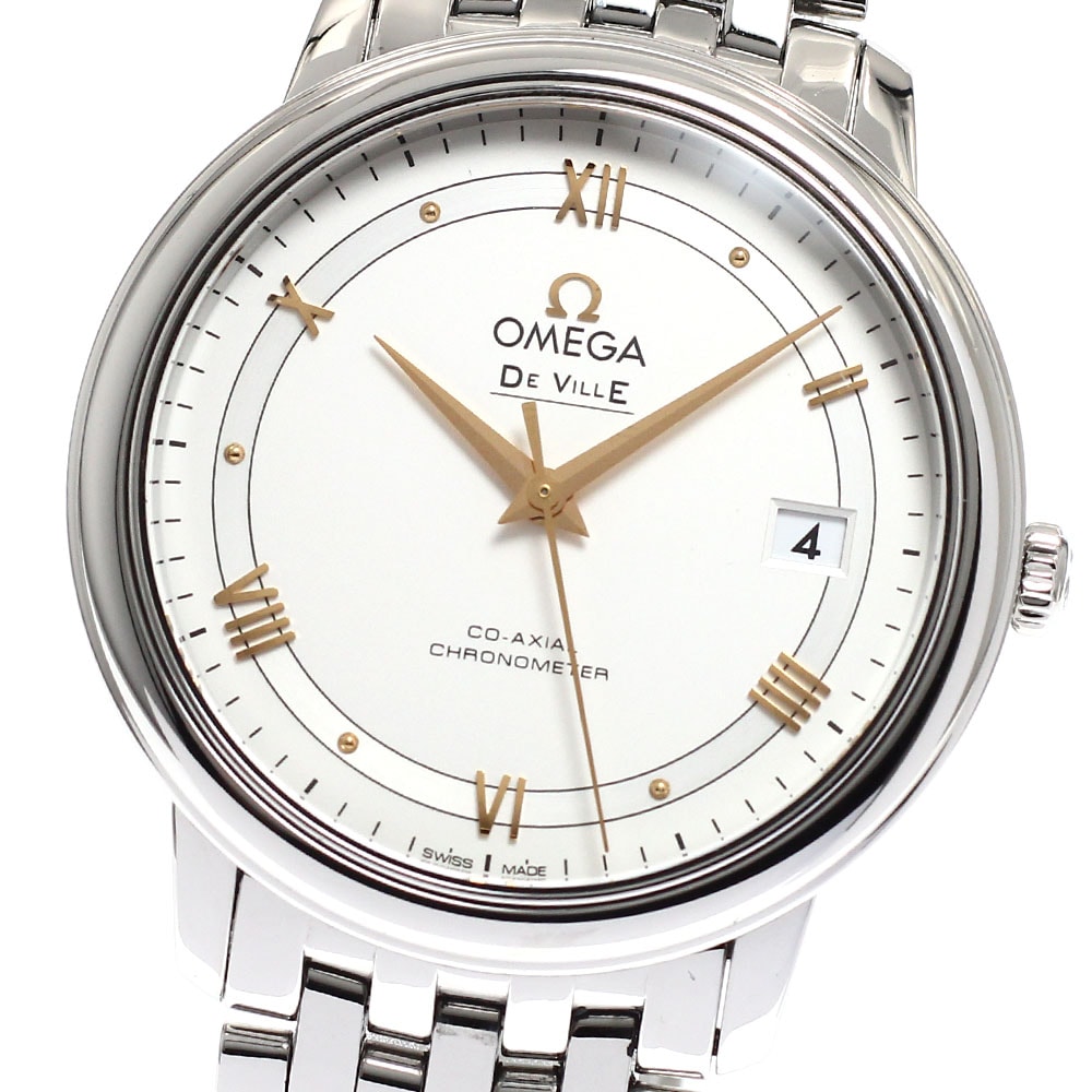 オメガ OMEGA 424.10.37.20.02.002 デビル プレステージ コーアクシャル 自動巻き メンズ 美品 保証書付き_932143【中古】